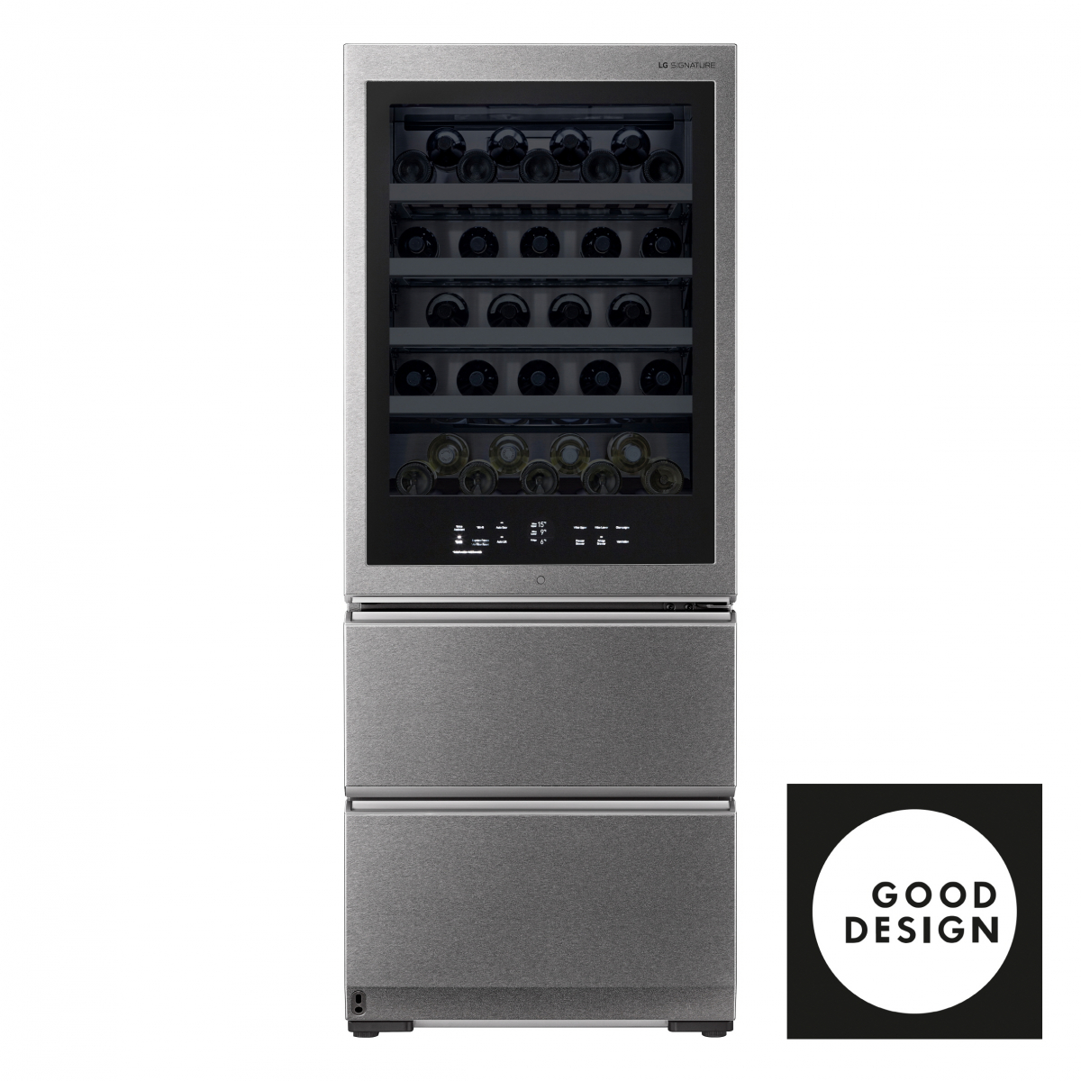 ▲70년 전통의 권위 있는 디자인상인 美 '2020 굿디자인 어워드(Good Design Award)'에서 주방 및 가전(Kitchen+Appliances) 부문 수상작으로 선정된 LG전자의 超프리미엄 'LG 시그니처(LG SIGNATURE) 와인셀러'  (사진제공=LG전자)