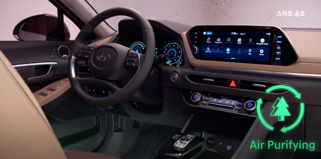 ▲현대차 지능형 공기청정 기술  (출처=현대차 유튜브)