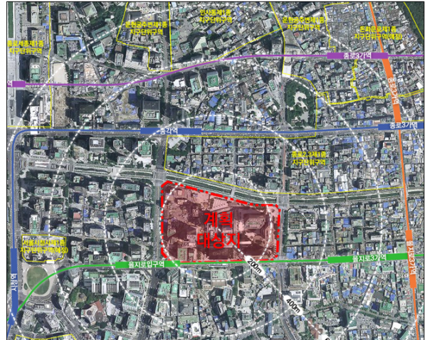 ▲서울 중구 '을지로2가 도시정비형 재개발구역' 위치도. (자료 제공=서울시)