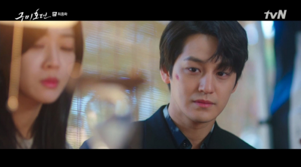 ▲오도전륜대왕에게 목숨을 바친 이랑(사진=tvN '구미호뎐' 방송화면 캡처)