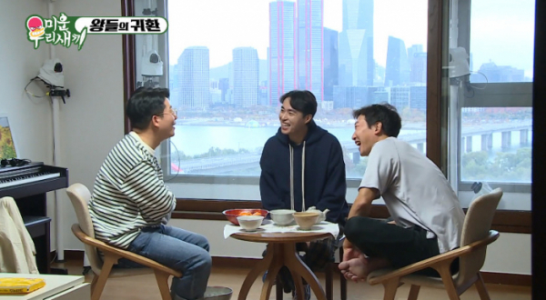 ▲박수홍 아파트에 모인 오민석(사진=SBS 방송화면 캡처)