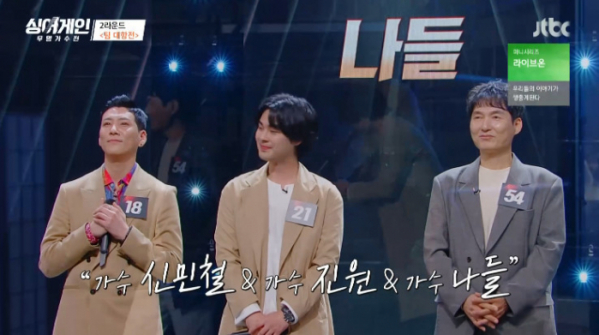 ▲신민철 진원 나들 '싱어게인' 탈락(사진=JTBC 방송화면 캡처)