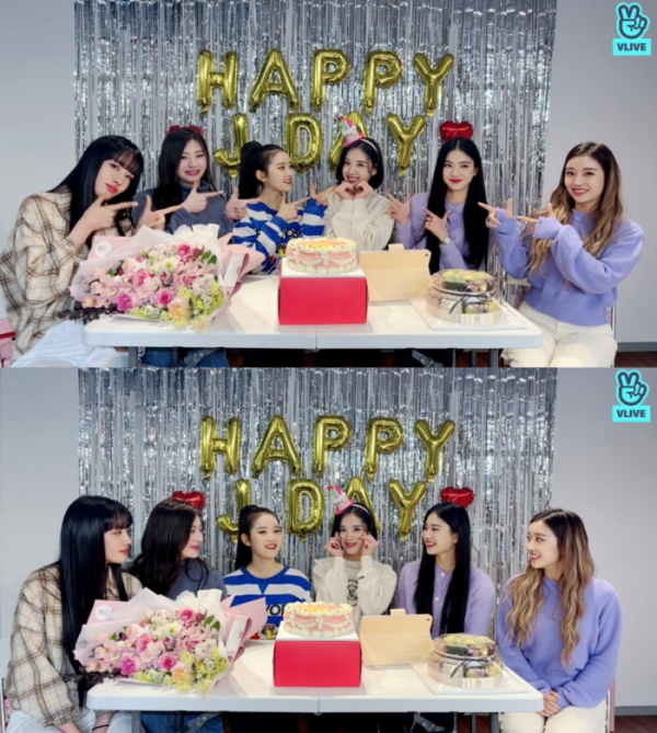 ▲STAYC(스테이씨) ‘HAPPY J DAY’(사진=STAYC(스테이씨) V LIVE 영상 캡처)