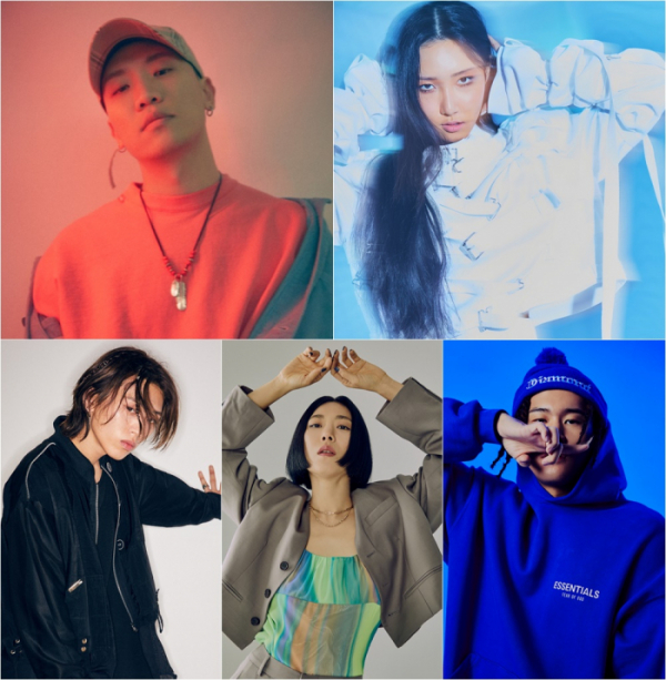 ▲개코, 화사, 챈슬러, 리아킴, DPR LIVE(사진제공=각 소속사)