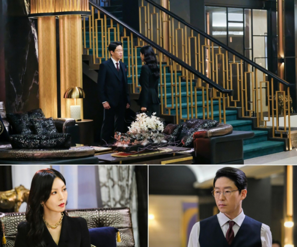 ▲‘펜트하우스’ 김소연, 엄기준(사진제공=SBS)