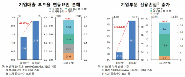 [금안보고] Stress test results, business loans are more risky than households