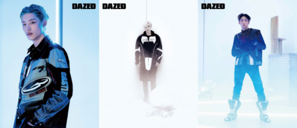 ▲피원하모니(P1Harmony) 기호, 테오, 지웅(사진=데이즈드)