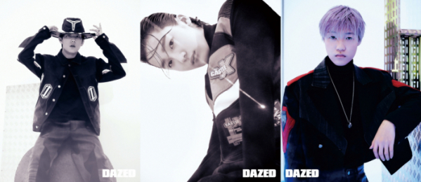 ▲피원하모니(P1Harmony) 인탁, 소울, 종섭(사진=데이즈드)