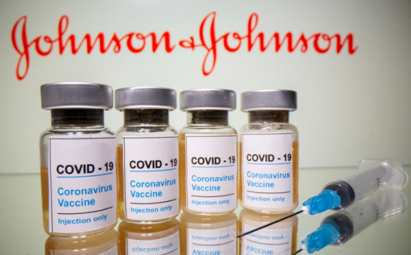 ▲얀센(존슨앤드존슨)의 코로나19 백신의 일러스트.  (사진제공=AFP 통신)