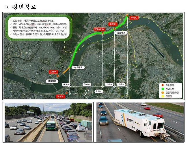 ▲강변북로 BTX 사업 위치도. (사진제공=연합뉴스)
