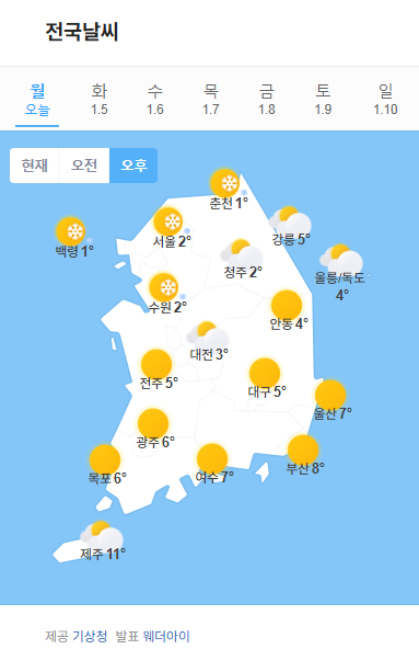 (네이버날씨)