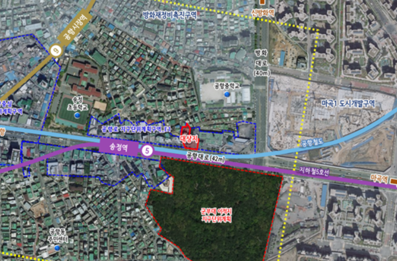 ▲서울 강서구 송정역 인근 '역세권 청년주택' 위치도. (자료 제공=서울시)
