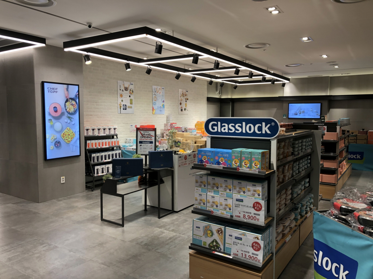 ▲현대시티몰 가든파이브점 내 B1층에 위치한 글라스락 팝업 스토어 (사진제공=SGC솔루션)