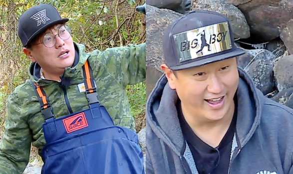 ▲‘정글의 법칙–스토브리그’ 김태균, 이대호(사진제공=SBS)