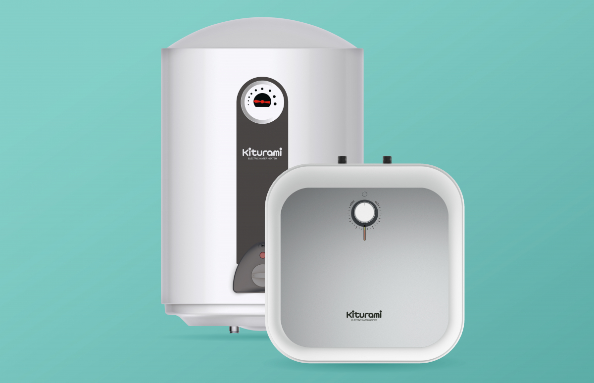 ▲귀뚜라미 저장식 전기온수기 2종. (사진제공=귀뚜라미)