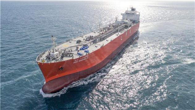 ▲초대형 LPG 운반선. (사진제공=해양수산부)