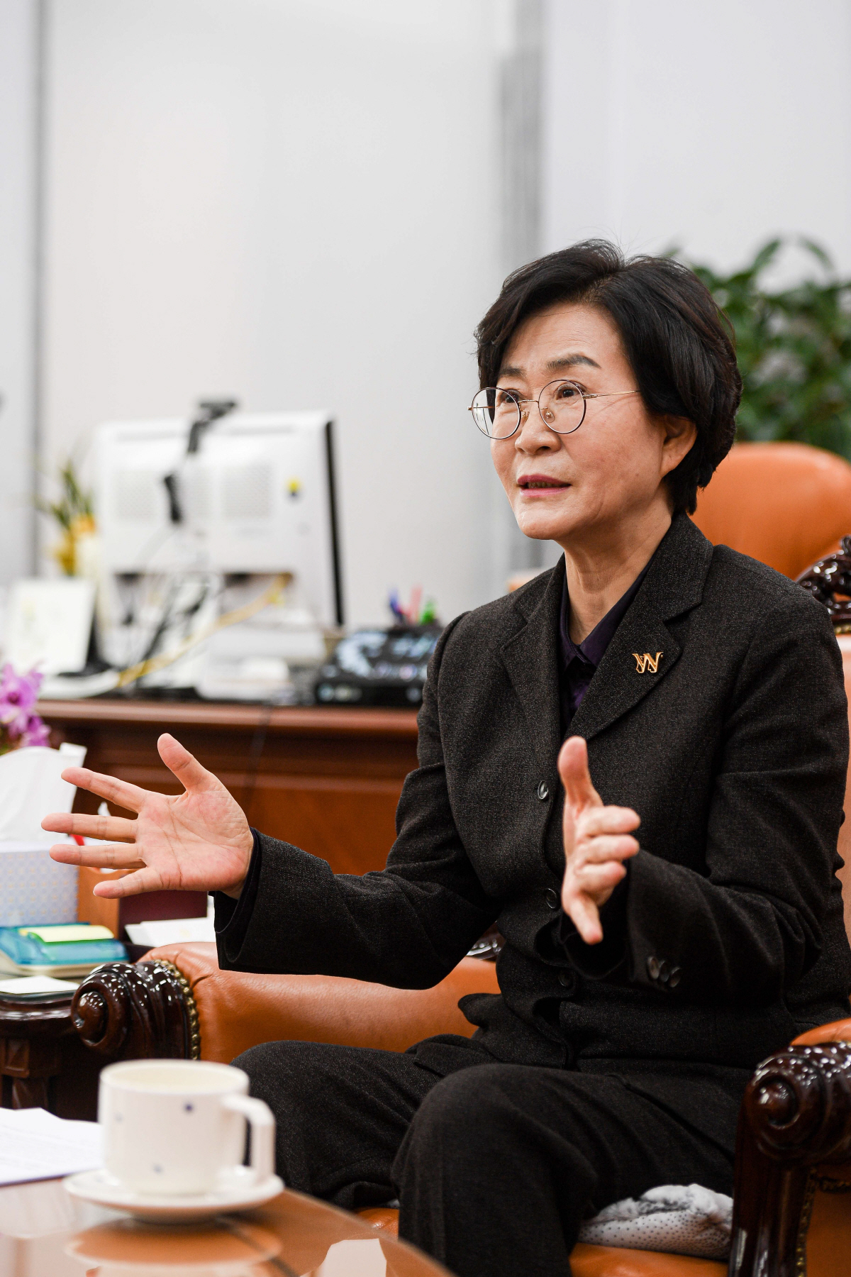 ▲김상희 국회부의장이 서울 여의도 국회 본관 국회부의장실에서 이투데이와 인터뷰 하고 있다. 조현호 기자 hyunho@
