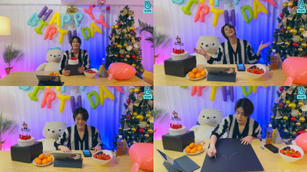 ▲위아이 용하(사진=위아이 공식 V LIVE 채널 캡처)