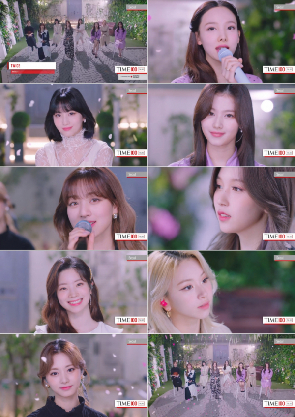 ▲트와이스(사진제공='타임100 톡스' 영상 화면 캡처)