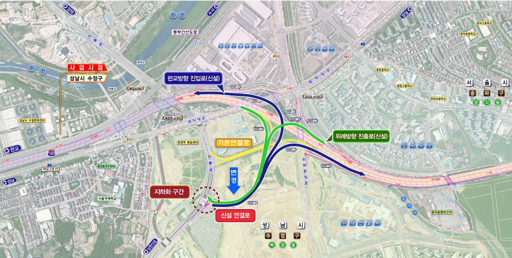 ▲송파나들목 평면도. (사진제공=한국도로공사)