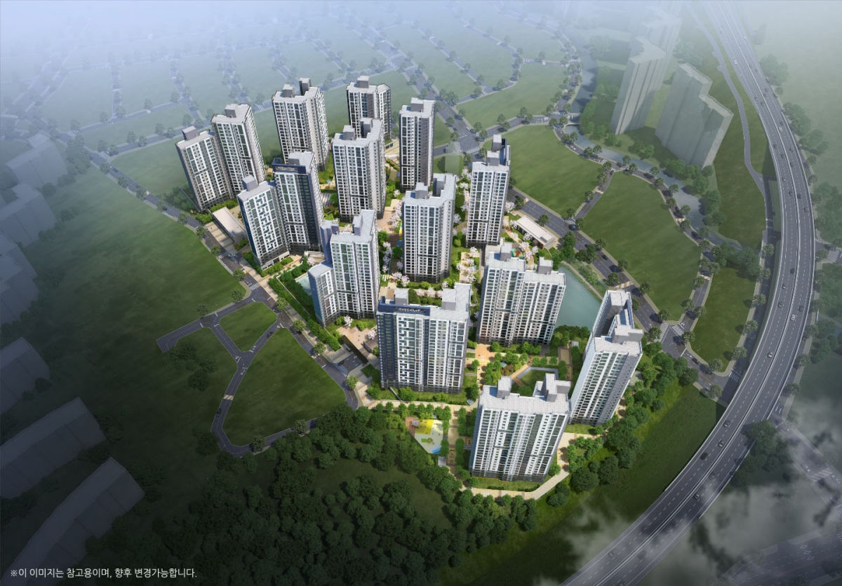 ▲포스코건설은 다음 달 경남 거제시 상동동에서 분양하는 ‘더샵 거제 디클리브’ 아파트 조감도. (자료 제공=포스코건설)