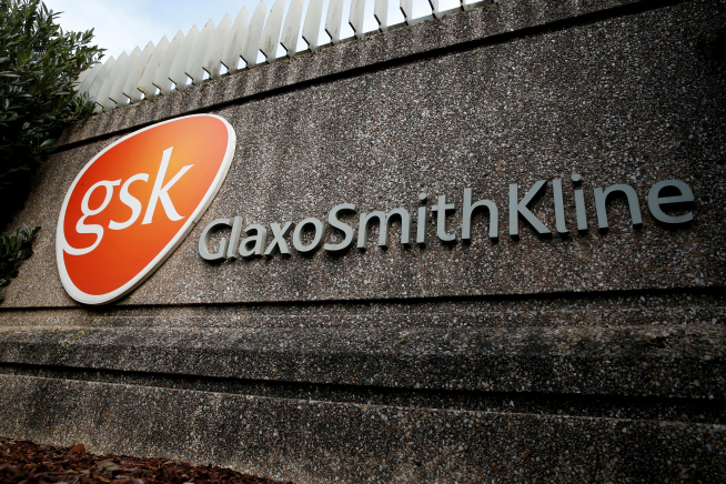 ▲영국 제약사 글락소스미스클라인(GSK)의 로고. 로이터연합뉴스
