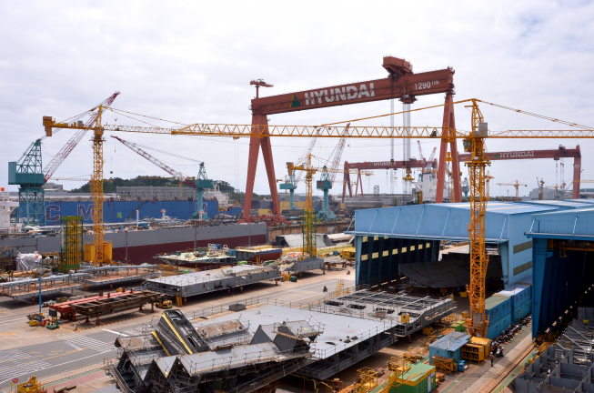 ▲현대중공업 울산조선소. (뉴시스)