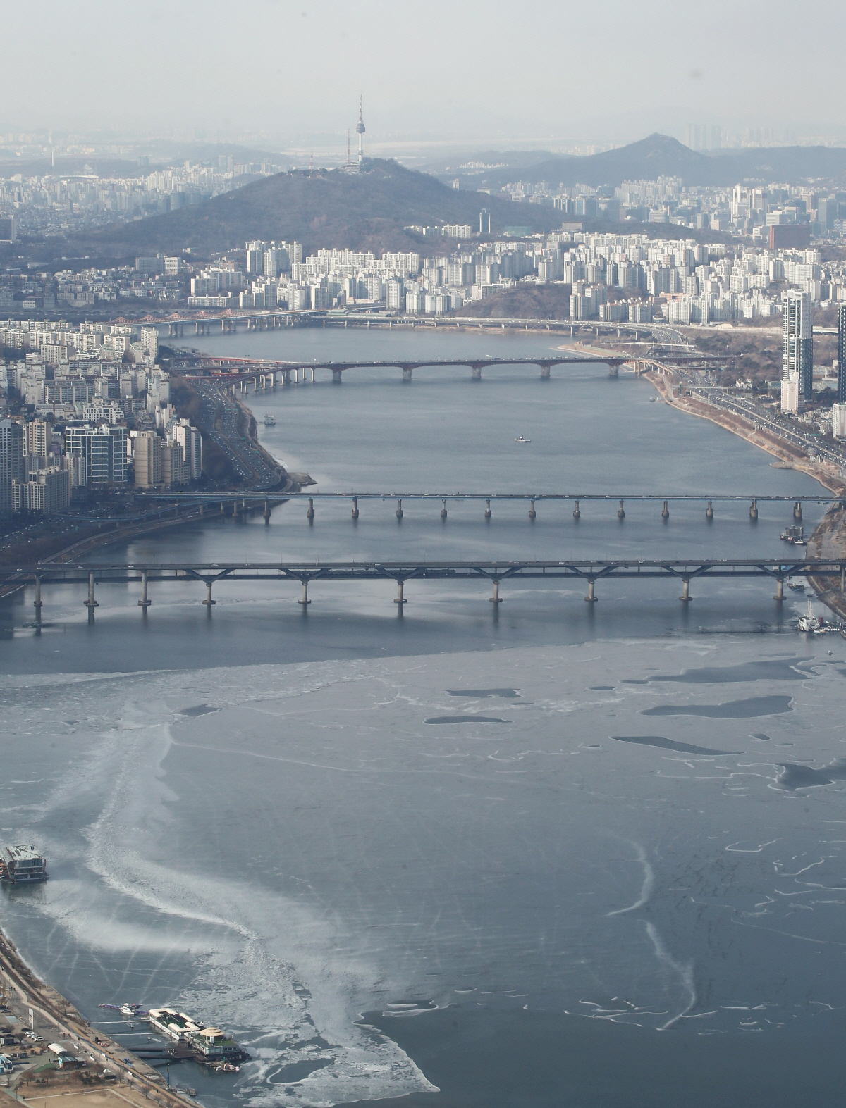 ▲청담대교 인근 한강 전경. 연합뉴스