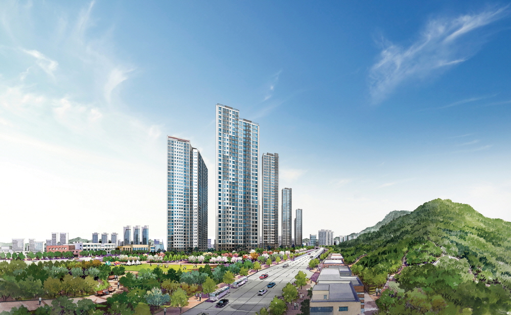 ▲'용인 드마크 데시앙' 투시도.