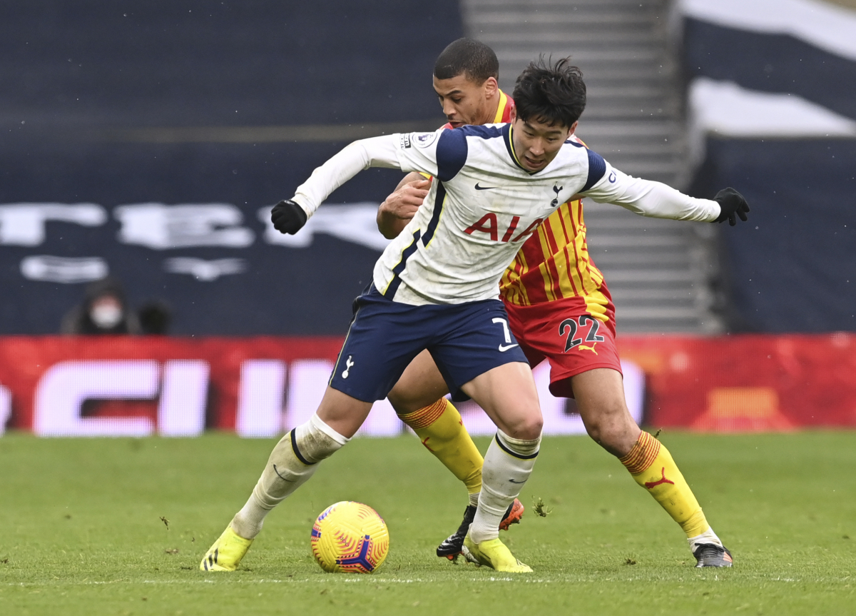 ▲
토트넘 손흥민이 지난 2월 7일(현지시각) 영국 런던의 토트넘 홋스퍼 스타디움에서 열린 웨스트 브로미치 앨비언(WBA)과의 2020-2021 잉글랜드 프리미어리그(EPL) 23라운드에 선발 출전해 경기하고 있다. 이날 손흥민은 후반 13분 팀의 두 번째 골을 넣어 팀의 2-0 승리를 이끌었다. (런던=AP/뉴시스)