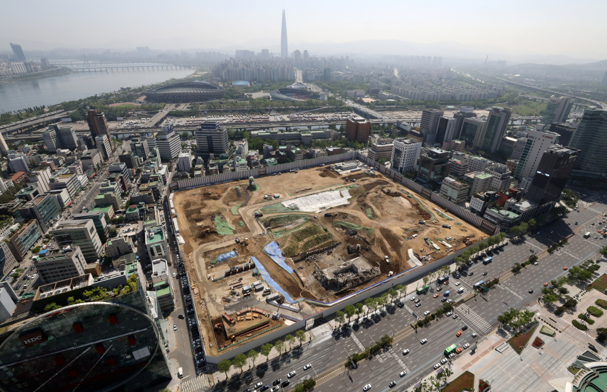 ▲지난해 5월 서울 강남구 삼성동 현대차 신사옥 건립 부지 모습. (뉴시스)