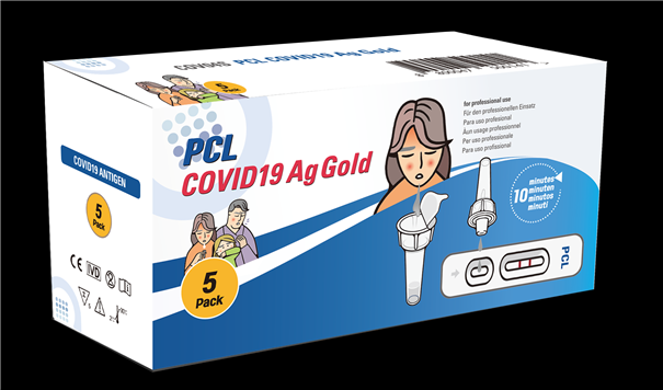 ▲가족단위 검사가 가능한 피씨엘 'PCL COVID19 Ag 골드' 항원 검사키트 (사진제공=피씨엘)