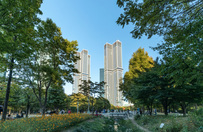 ▲DL이앤씨 '아크로 서울포레스트' 전경. (사진제공=DL이앤씨)