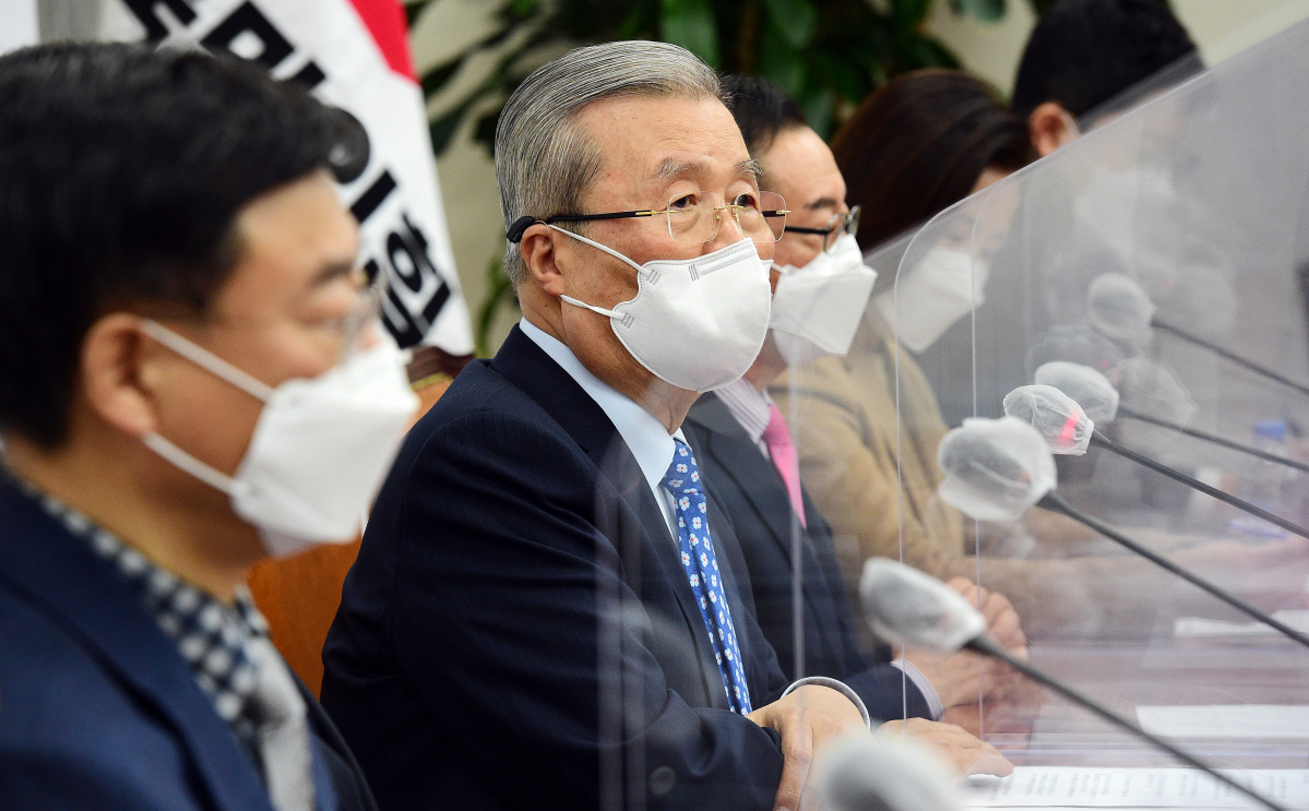 ▲김종인 국민의힘 비상대책위원장이 25일 국회에서 열린 비상대책위원회의에서 발언하고 있다. (연합뉴스)