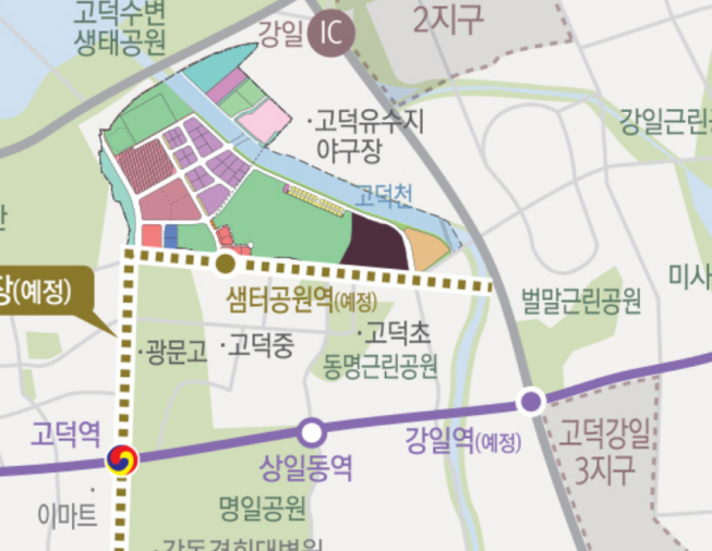 ▲고덕강일 제일풍경채 위치도. (사진제공=제일건설)