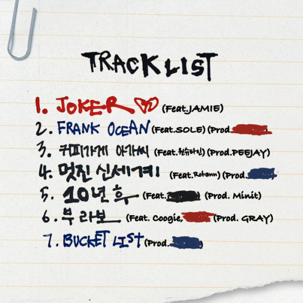 ▲빅나티 트랙리스트(사진 = 하이어뮤직 제공)