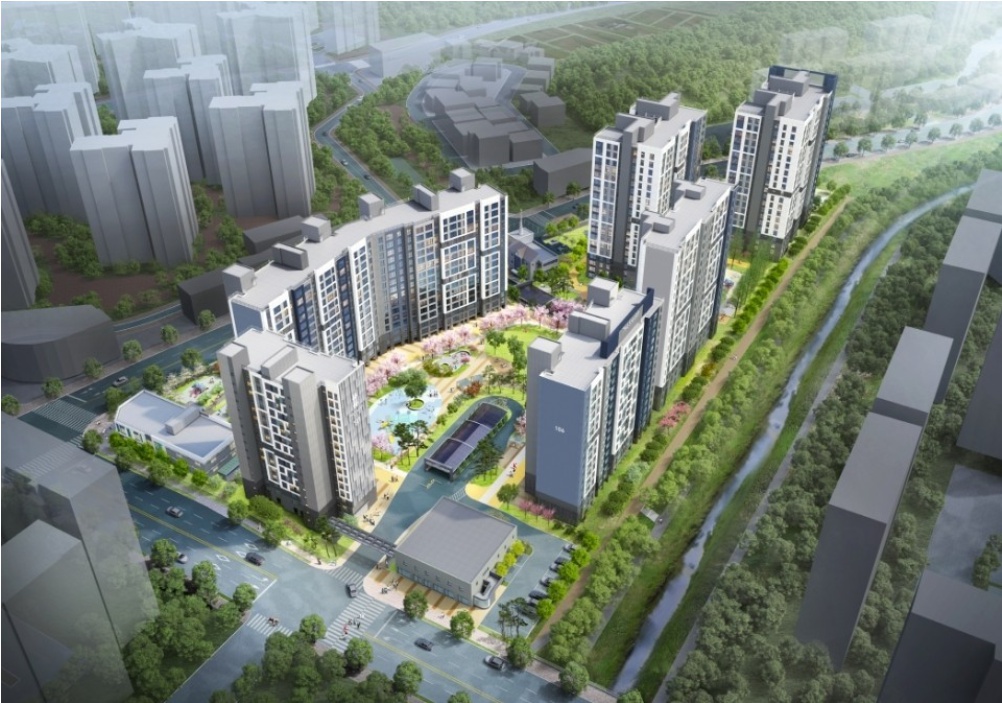 ▲1기 신도시에서 분당 한솔마을 5단지가 처음으로 리모델링 승인을 받은 것을 계기로 분당신도시에서 아파트 리모델링 사업이 본격화할 것이라는 전망이 나오고 있다. 분당 매화마을 1단지 리모델링 조감도.