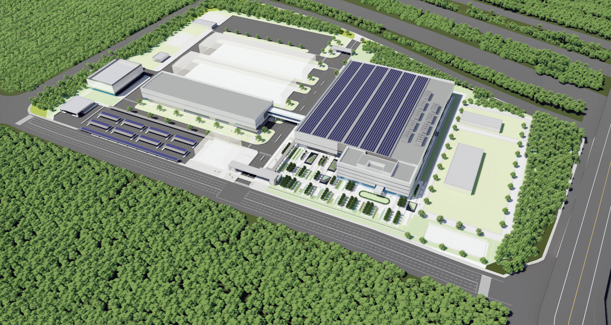 ▲현대차그룹이 첫 번째 수소연료전지 생산 공장을 중국 광저우에 세운다. 연간 생산목표는 6500기, 완공은 2022년 하반기가 목표다.  (조감도=현대차그룹)