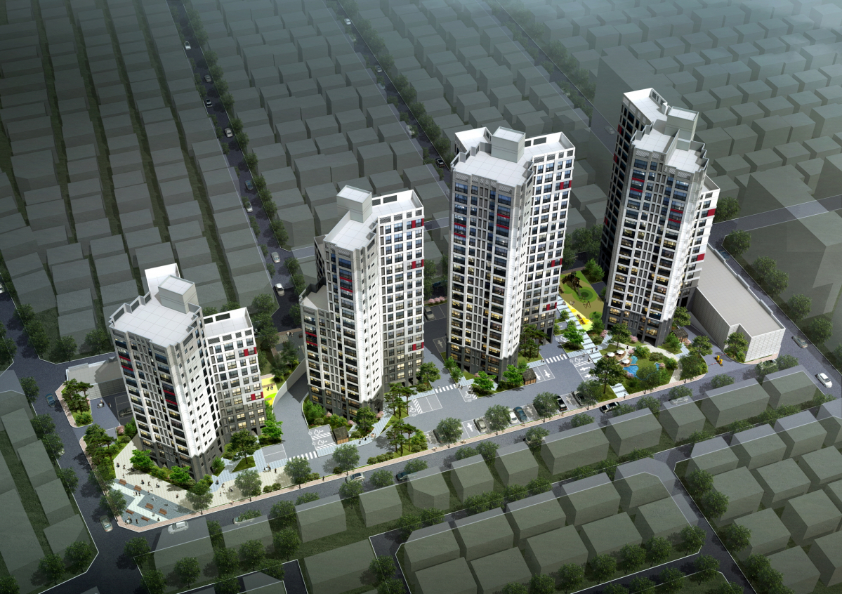 ▲경기도 부천 춘의동 가로주택정비사업 조감도.  (자료 제공=대보건설)