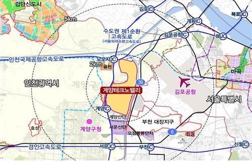 ▲3기 신도시인 인천 계양테크노밸리 위치도. (자료제공=인천도시공사)
