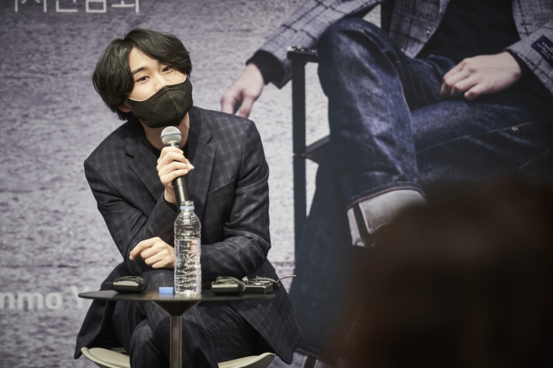 ▲질문에 답하고 있는 양인모. (사진제공=크레디아)