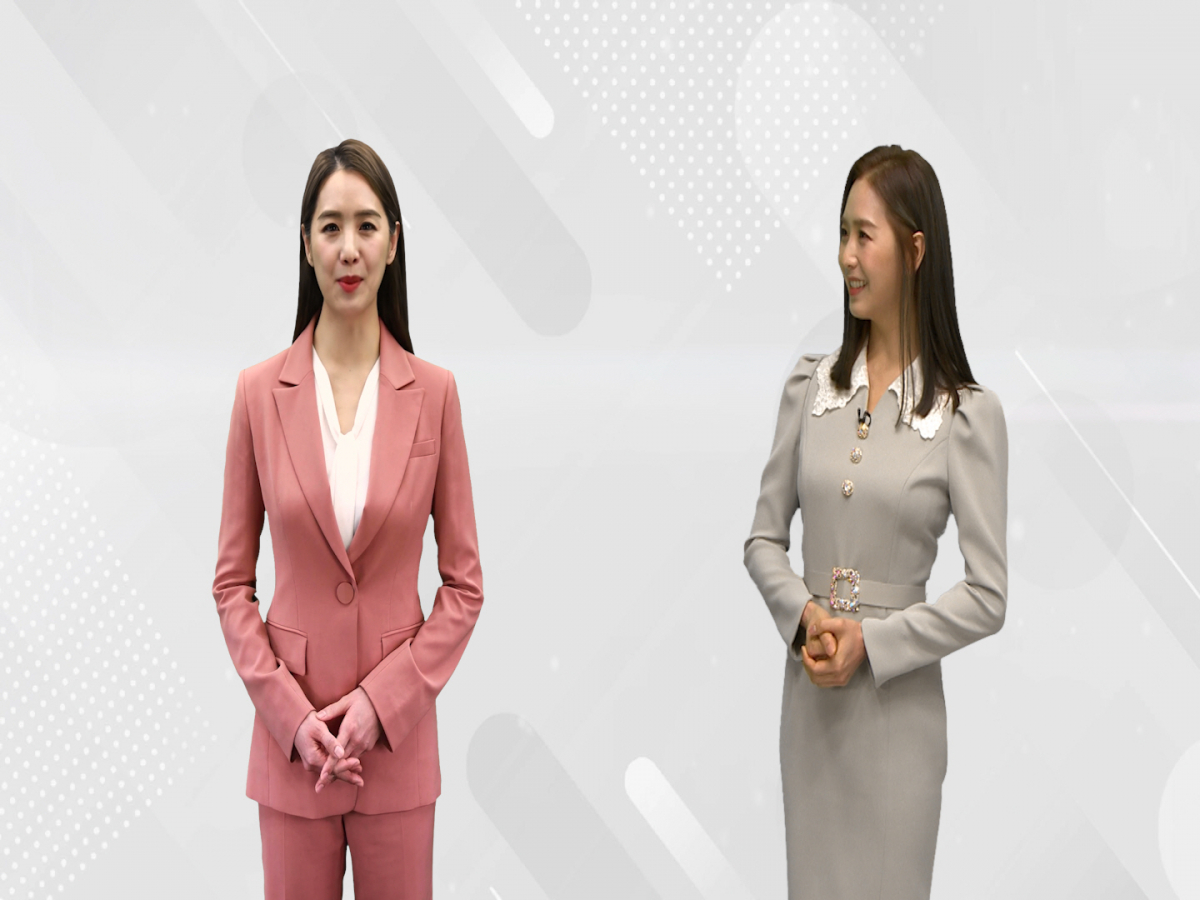 ▲AI로 구현한 이지애 아나운서가 LG헬로비전 지역채널에서 방송하고 있다. (사진제공=LG헬로비전)