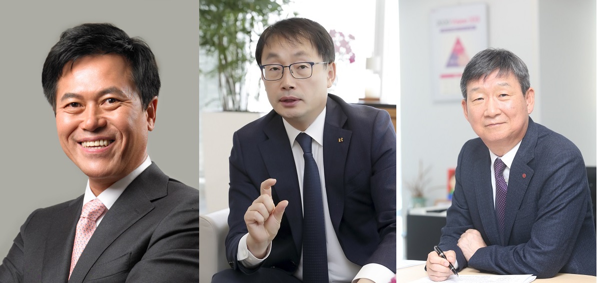 ▲박정호(왼쪽부터) SKT 사장, 구현모 KT 사장, 황현식 LG유플러스 사장 (사진제공 = 각 사)