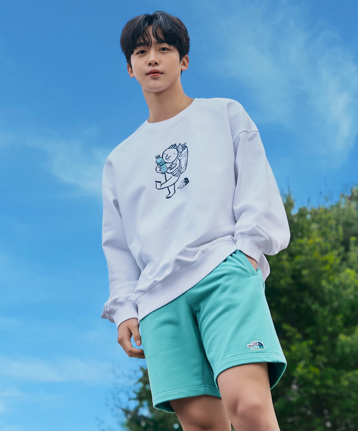 ▲'K에코 삼다수 컬렉션’을 착용한 노스페이스 홍보대사 김요한 (노스페이스)