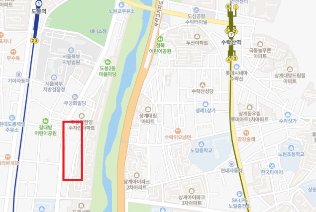 ▲서울 도봉구 도봉2구역 재개발 구역 위치도. (네이버지도)