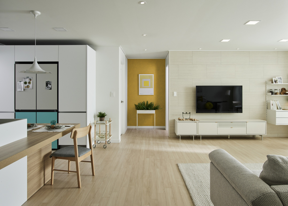 ▲한샘리하우스 스타일패키지 수퍼화이트로 꾸며진 모델하우스 (사진제공=롯데쇼핑)