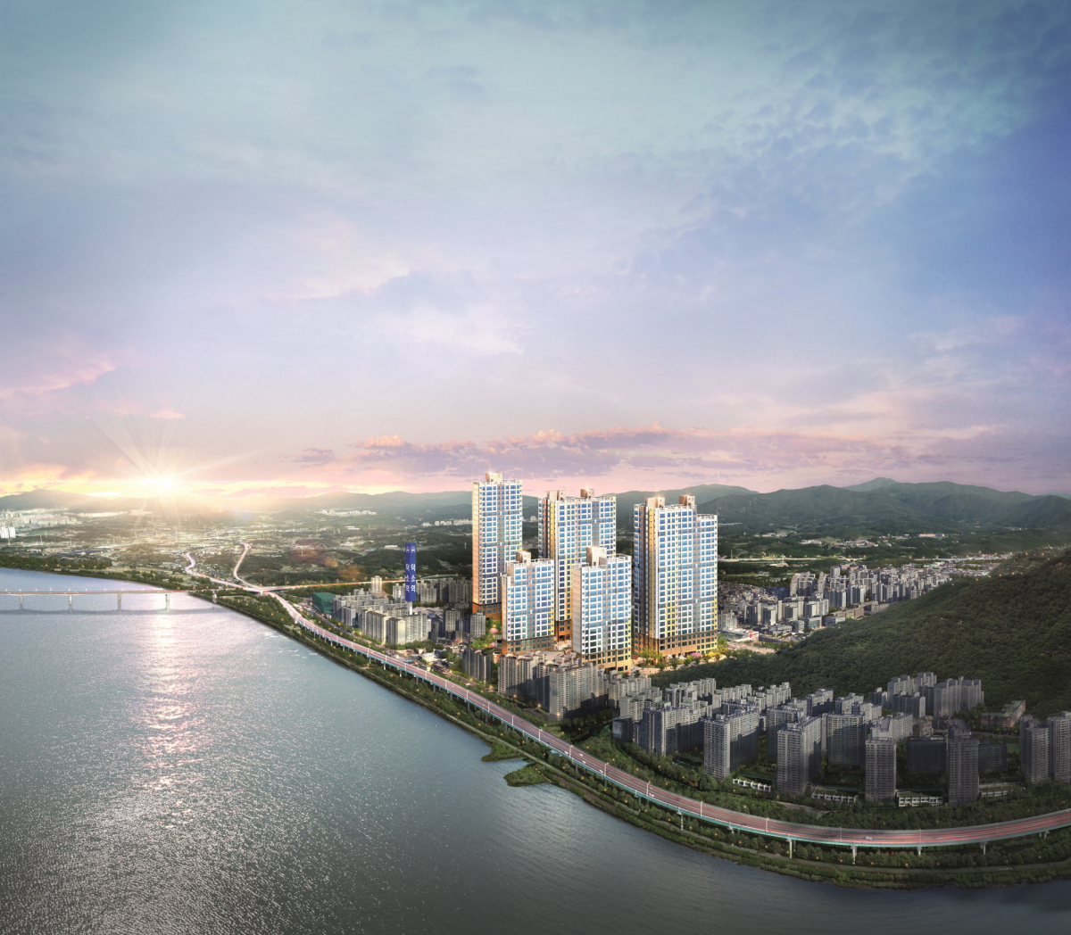 ▲'덕소 강변 라온프라이빗' 조감도 (사진제공=라온건설)