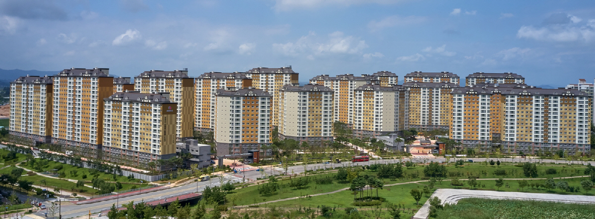 ▲부영주택 ‘이노시티 애시앙’ 아파트 단지 전경. (사진 제공=부영주택)