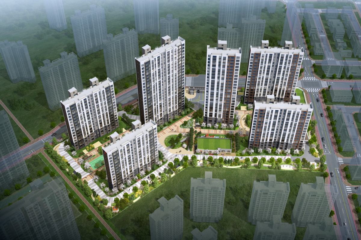 ▲라인건설이 강원 춘천시 우두동에서 공급하는 ‘춘천 우두지구 이지더원 2차’ 조감도. (자료 제공=양지영R&C연구소)