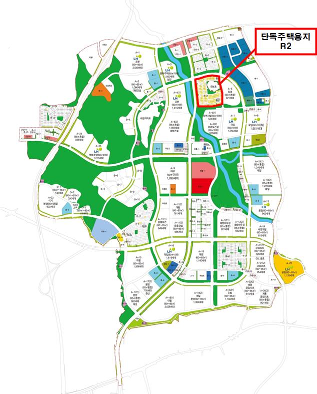 ▲옥정신도시 내 주거전용 단독주택용지 공급토지 위치도 (자료제공=한국토지주택공사(LH))
